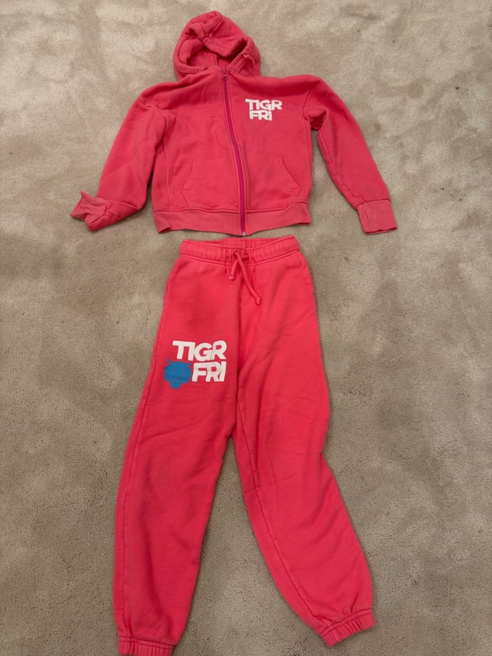 Bright Pink TIGR FRIDAY Hoodie & Sweatpants Set